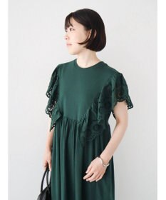 Green Parks ・ＳＵＧＡＲ　ＳＰＯＯＮ　ショルダー刺繍レースワンピース