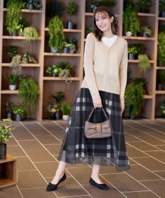 Tiaclasse 【小倉優子さん着用】チュールレースチェックスカート