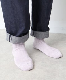 WHITE MAILS PAPER WIDE RIB CREW SOCKS ソックス