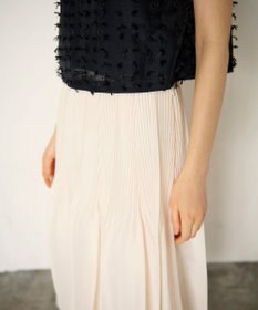 GRACE CONTINENTAL オーガンジープリーツスカート