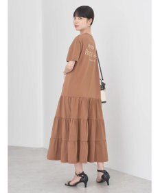 earth music&ecology バックロゴティアードワンピース