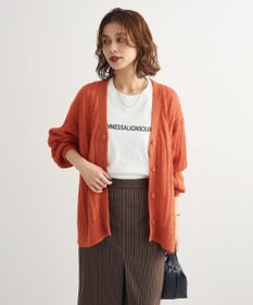 Green Parks シアーニットＶネックカーディガン