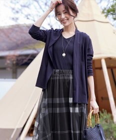 Tiaclasse 【小倉優子さん着用】チュールレースチェックスカート