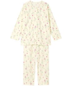 Wing パジャマ 長袖 長ズボン 綿混(本体) ジャカード天竺素材 レディース EP8073 ウイング／ワコール