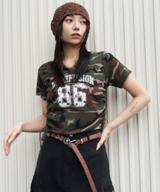 WEGO キーネックサイドレースアップちびT