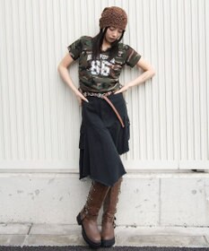 WEGO キーネックサイドレースアップちびT