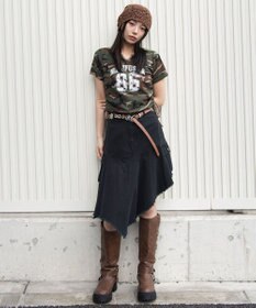 WEGO キーネックサイドレースアップちびT
