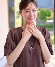 Tiaclasse 【選べる着丈・新色追加】ギャザーランタンスリーブワンピース