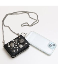 UNBILLION ペルケ perche / マルチスタッズジャバラチャームウォレットショルダー