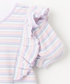 ANY KIDS オン・オフショルダー ボーダー Tシャツ