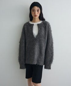 Green Parks 前後２ｗａｙキーネックシャギーニット