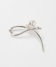 Phoebe クロスメタルパールブローチ　シルバー