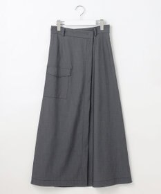自由区 L 【カタログ掲載・接触冷感・UVカット・洗える】デニムライクボトムフレア スカート