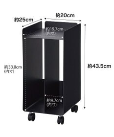 tower ピアノ下楽譜収納ワゴン タワー ブラック