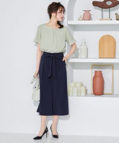 Tiaclasse 【新色追加・洗える】体型カバーも叶うレーススリーブブラウス