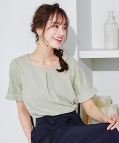 Tiaclasse 【新色追加・洗える】体型カバーも叶うレーススリーブブラウス