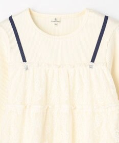 組曲 KIDS 【150-160㎝】スノウレースレイヤード トップス