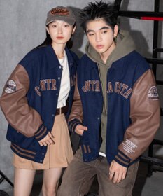 WEGO 【ユニセックス着用ITEM/SMLサイズ展開】メルトンワッペンスタジャン