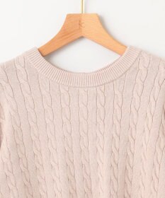 組曲 L 【前後着用可】コットンカシミヤ混2WAYケーブル ニット