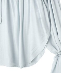 YECCA VECCA シャーリングギャザーリボンブラウス