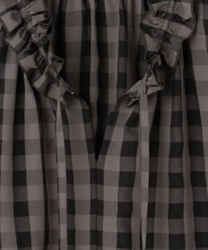 23区 L 【WEB&一部店舗限定】ブロックチェック フリル ブラウス