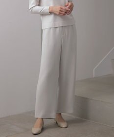 J.PRESS LADIES 【セットアップ対応】セラテリーダブルクロス セミワイド パンツ グレージュ系