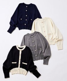 組曲 L 【WEB限定色あり】ELENA パールボタン ニットジャケット