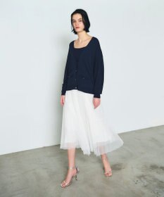 GRACE CONTINENTAL ルーズVネックニットカーディガン