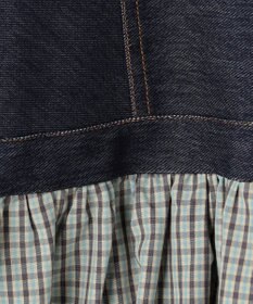 組曲 KIDS 【110-140㎝】 チェックドッキング ワンピース