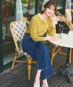 ANY SIS L ケーブルニット カーディガン