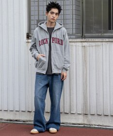 WEGO ワッペンロゴジップパーカー