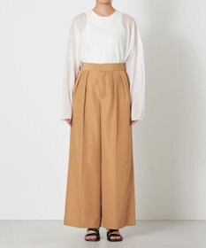 NAVE 【ReNAVE・セットアップ可/撥水加工/防シワ/ウエストゴム】ポリエステルタッサー パンツ