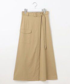 自由区 L 【カタログ掲載・接触冷感・UVカット・洗える】デニムライクボトムフレア スカート