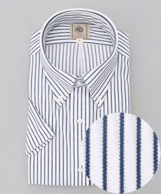 J.PRESS MEN 【J.PRESS PLUS】カノコインレイストライプパッチポケット シャツ/B.D.