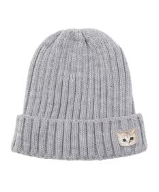 MOONBAT 【FUDGE11月号掲載】PAUL & JOE ACCESSOIRES ヌネット刺繍ワッペン付リブニット帽