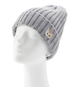 MOONBAT 【FUDGE11月号掲載】PAUL & JOE ACCESSOIRES ヌネット刺繍ワッペン付リブニット帽