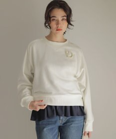 組曲 フリルシャツコンビ ロングTシャツ