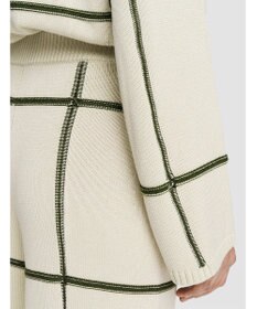 JOSEPH 【洗える】グリッド コットンシルク　キュロットトラウザーズ