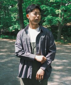 SHARE PARK MENS 【UVカット・撥水・ストレッチ】イージーデニムレギュラーカラーシャツ