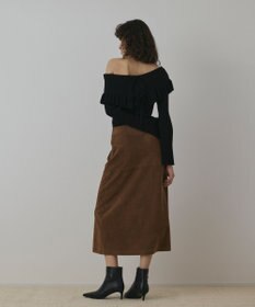 GRACE CONTINENTAL オフショルフリルニットトップ