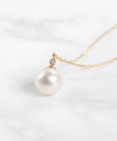 WEB限定】NOBLE PEARL NECKLACE K10淡水パール ダイヤモンド ...