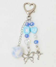 WEGO レオパードぽんぽんビーズキーホルダー