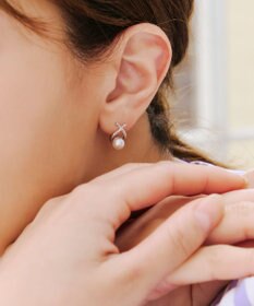 Tiaclasse 【選べる2TYPEデザイン】【金属アレルギー対応】クロスドロップピアス＆イヤリング