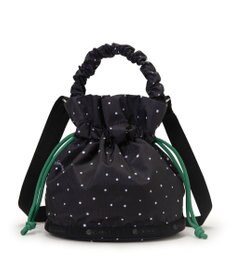 LeSportsac GH DRAWSTRING XBODY/ブリスドット/グリーンコード