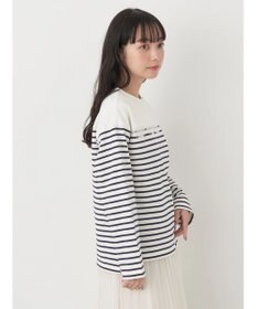 earth music&ecology レースボーダーカットソープルオーバー