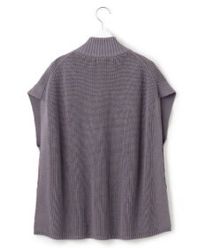 J.PRESS YORK STREET 【WOMEN】コットンニット ハーフジップポンチョ