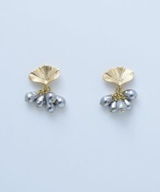 monshiro 【ガラスパール】イチョウプチ ピアス