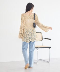 earth music&ecology クロシェ風プルオーバー