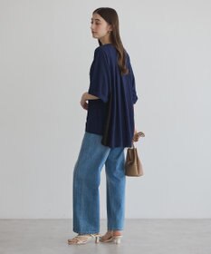 YECCA VECCA ギャザーデザイン配色シャツ