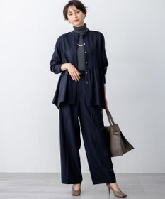 23区 【滝沢眞規子さん着用/VERY掲載/洗える】TWビエラ タック ワイド パンツ